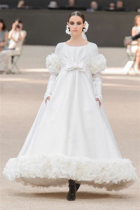 chanel fashion bridal dress.